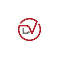 DV or VD initial letter logo design vector. vector