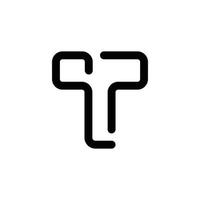 T or TT initial letter logo design vector. vector