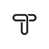 Initial letter T logo design template vector. vector