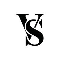 VS or SV initial letter logo design vector