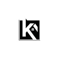 Letter K vector logo design real estate design.