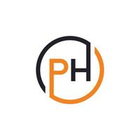 vector de plantilla de diseño de logotipo de letra ph o hp