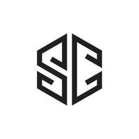 SC or CS initial letter logo design vector. vector
