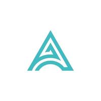 Letter A vector logo design triangle concept.