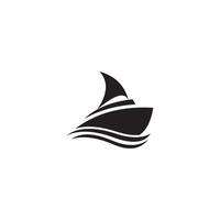 Boat logo icon vector Illustration concept.