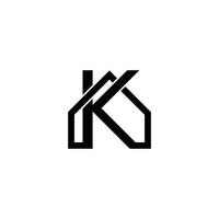 Letter K vector logo design real estate design.