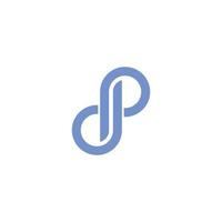 DP or PD letter logo design template vector