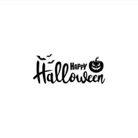 Happy Halloween vector lettering. Holiday lettering for banner. Happy Halloween poster, greeting card, party invitation.