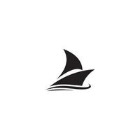 Boat logo icon vector Illustration concept.