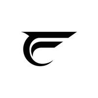 concepto de diseño de logotipo vectorial de letra inicial f. vector