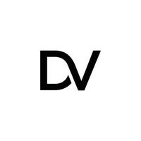 vector de diseño de logotipo de letra inicial dv o vd.