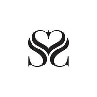 SS or S initial letter logo design vector. vector