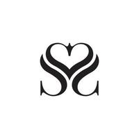 SS or S initial letter logo design vector. vector