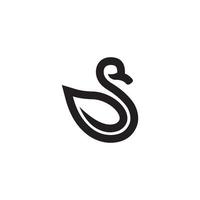 Swan logo design vector concept. Swan icon