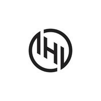 H or HH initial letter logo design concept. vector