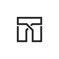 T or TT initial letter logo design vector. vector