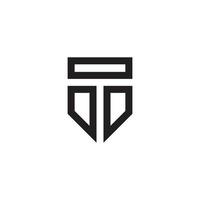T or TT initial letter logo design vector. vector