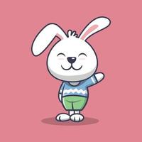 Cute Animal Rabbit Smiling Illustration vector