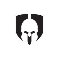 Spartan warrior logo template design, icon spartan, helmet spartan. vector