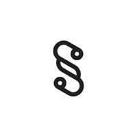 S or SS initial letter logo design vector. vector