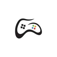 vector de diseño de plantilla de concepto de logotipo de juego de joystick. símbolo del logotipo del planeta del juego