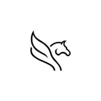 Pegasus logo icon design. Horse logo icon. vector