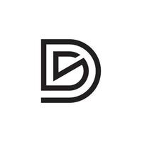 SD or DS initial letter logo design concept vector