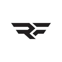 RF or FR initial letter logo design vector. vector