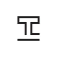 Initial letter T logo design template vector. vector