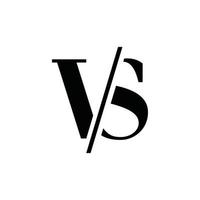 VS or SV initial letter logo design vector