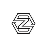 vector de diseño de logotipo de monograma de letra z o zz