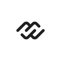 MW or WM initial letter logo design vector. vector