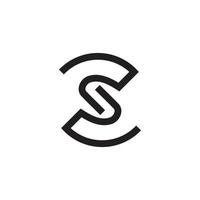 CS or SC initial letter logo design monogram. vector