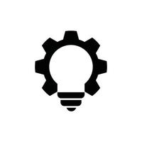 Gear bulb logo vector icon design template