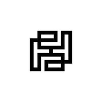 FF or F initial letter logo design vector