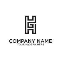 HG or GH initial letter logo design vector. vector