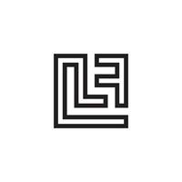 LF or FL initial letter logo design vector. vector