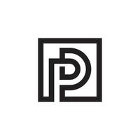 PD or DP letter logo design template vector