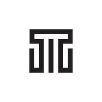T or TT initial letter logo design vector. vector