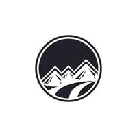 Mountain vector logo design template. Mountain logo.
