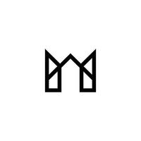 M initial letter logo design vector concept.