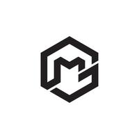 vector de diseño de logotipo de letra inicial gm o mg