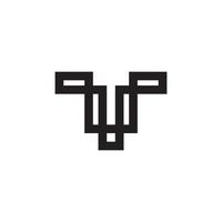 T or TT initial letter logo design vector. vector
