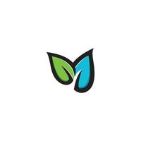 Organic leaf logo design vector, organic leaf icon vector