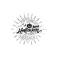 Happy Halloween vector lettering. Holiday lettering for banner. Happy Halloween poster, greeting card, party invitation.