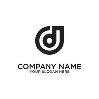 D or DD initial letter logo design vector