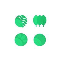 Vector graphic of leaf logo design template