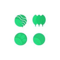 gráfico vectorial de la plantilla de diseño de logotipo de hoja vector