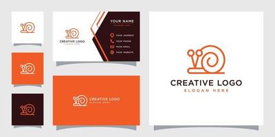 Vector graphic of abstract snail logo design template