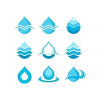 Vector graphic set of water logo design template